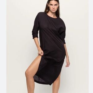 Mikoh black silk long dress size 2 medium long